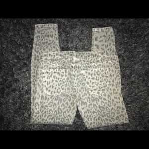 Current/Elliott- The Stiletto Grey Leopard skinny